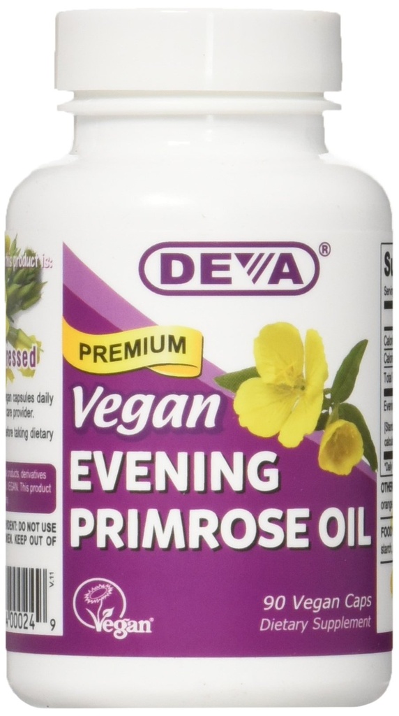 Deva Vegan Vitamin Evening Primrose Oil Vcap, 90 Greve