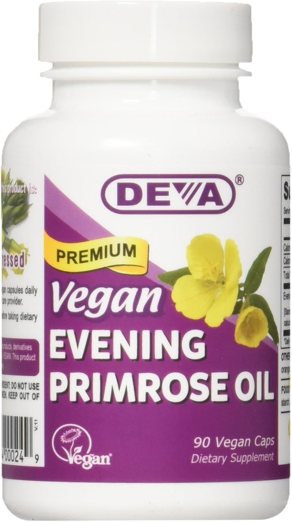 Deva Vegan Vitamin Evening Primrose Oil Vcap, 90 Greve