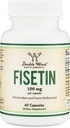 Fiskein supplement - 100 mg bioaktive flavnonoler, 60 greve (Bioflavonoid polyphenoler supplement svarende til Apigenin, Luteolin, og Quercetin) Aging Support Senolytic by Double Wood