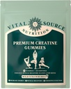 Vital Source Nutrition - Premium Creatinine Gummies - Muscle Growth, Recovery & Energy Support - 5g Creatinine Monohydrat - Vegan, Gluten- Free & Halal - Wild Strawberry - 120 Gummies - 30 Servering