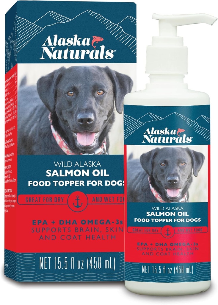 Alaska Naturals Wild Alaska Laks Oil Food Topper til hunde
