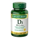 Naturens Bounty Vitamin D3 1000 IE Softgels, immunforsvar, fremmer sunde knogler, 1 Softgel per dag, Gluten Free, 350 Greve
