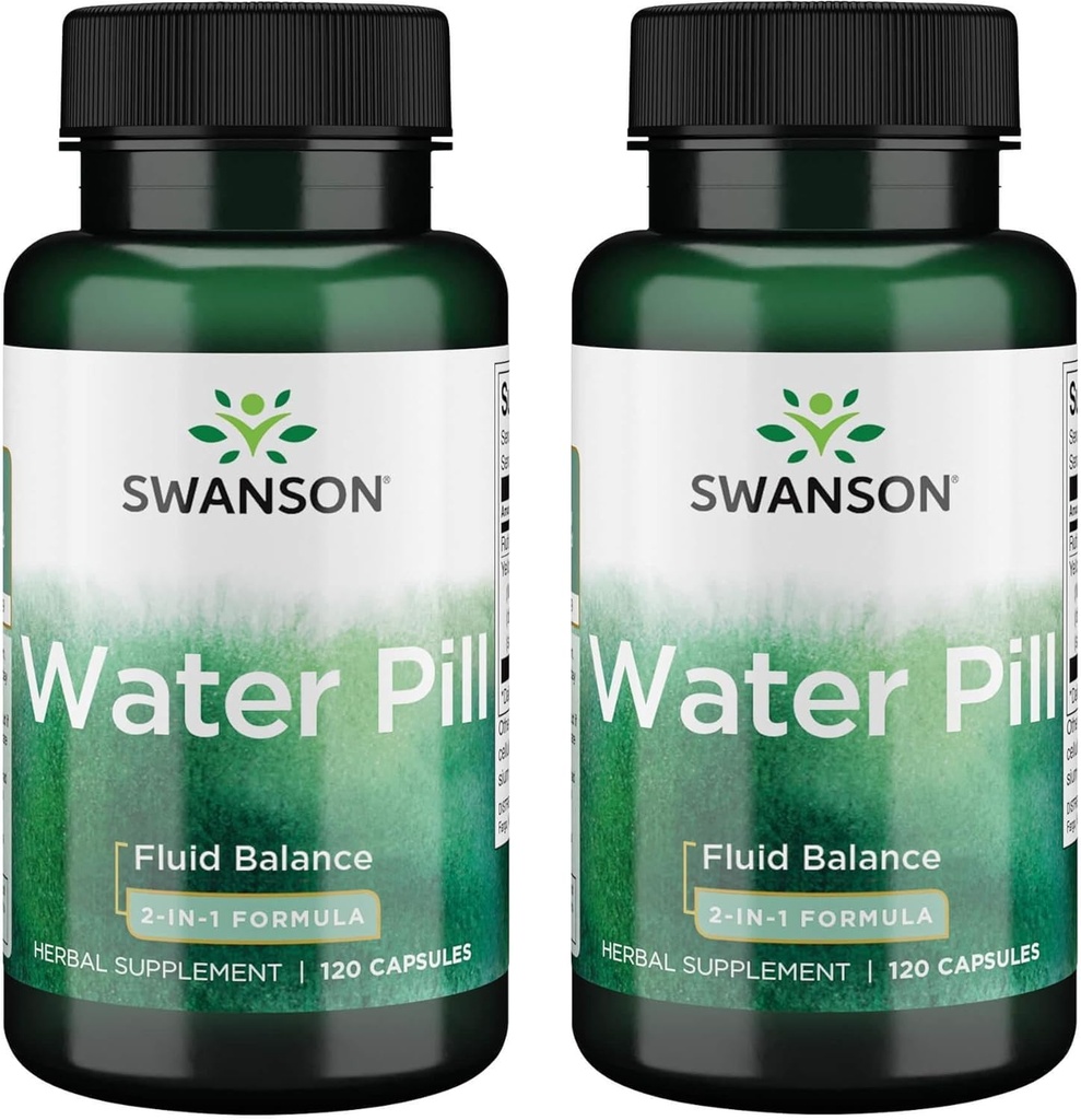 Swanson Super- Strength Water Pill 20 Milligram 120 Kapsler (2 Pack)