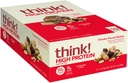 Tænk! Proteinbarer, High Protein Snacks, Gluten Free, Kosher Friendly, Chunky Peanut Butter, Nutrition Bars, 2.1 Oz per Bar, 10 Greve (Packaging May Vary)