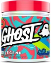 GHOST Legend Pre-Workout Powder, Blå Hindbær - 30 Servering - Pre-Workout for mænd og kvinder med cholin, L-Citrulline, & Beta-alanine for energi og fokus