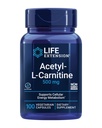 Life Extension Acetyl- L- Carnitin, Acetyl- L- Carnitin, C-vitamin, Brain, Mood & Nerve Health, Cellular Energy, 3-måned Supply, Gluten- Free, Non-GMO, Vegetar, 100 Kapsler