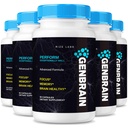 GenBrain Memory Supplement, Extra Strength Brain Support Capsules, Advanced Memory Complex, Pure All-Natural Pills - Pack of 5(300 Capsules)