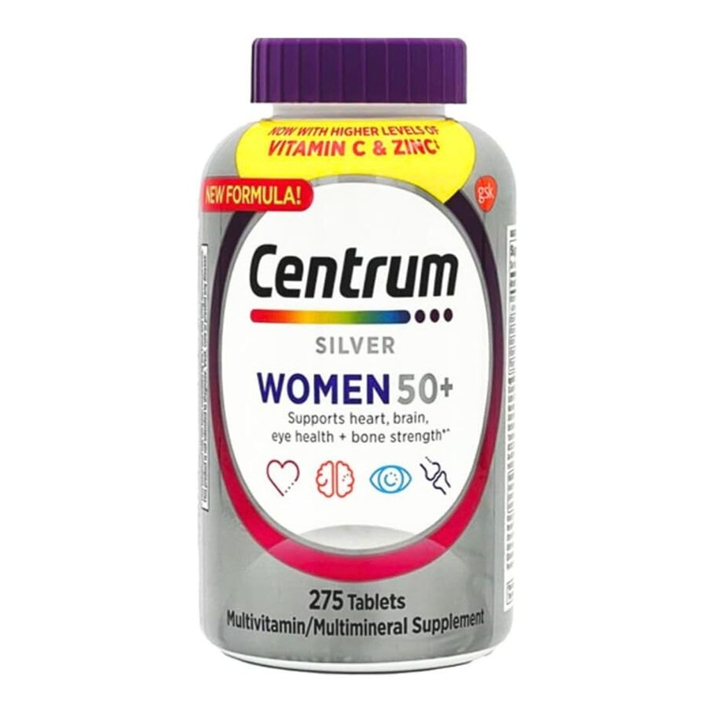 Centrum Sølv Kvinder 50 + Multivitamin Multimineral 275 Tabs