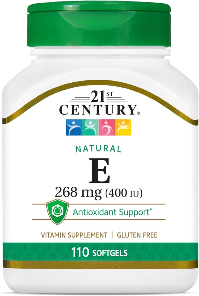 21. århundrede E 400 I.U. Natural (D-Alpha) Softgels, 110- Count
