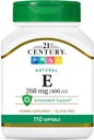 21. århundrede E 400 I.U. Natural (D-Alpha) Softgels, 110- Count