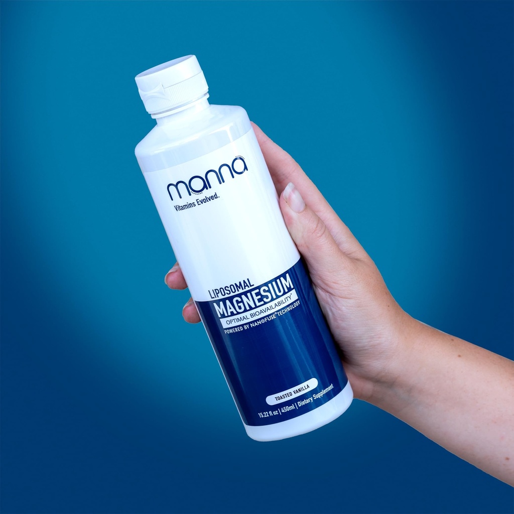 Manna Vitamin Evolved - Liposomal Magnesium, Høj Absorption Magnesiumglycinat Væske til kvinder & mænd Mineral supplement