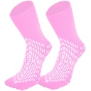 HCS Non- Slip Hospital Socks med Grips til kvinder & Mænd (6 par) - 360 All- Around Tread Non- Slip Sock til ældre / seniorer - Hospital Grip Socks, Faldrisiko Patientsko (Pink, Regelmæssig)
