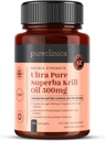 Ultra Pure Superba Krill Oil 500mg x 120 Kapsler - Sendt i de uforurenede vande Antarktis giver en rig forsyning af Astaxanthin, Omega 3 og D-vitamin