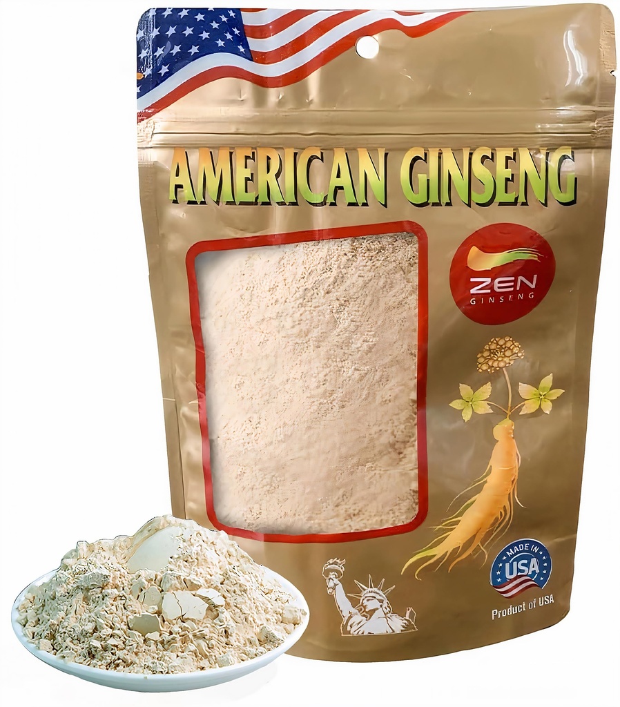 Zen Ginseng Powder - 4 oz. Bag af American Wisconsin Ginseng - Non-GMO, Gluten Free - for suppe, Teas, kaffe, safter, smoothies og bagning.