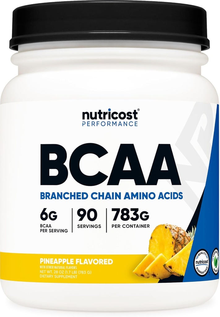 Nutricost BCAA pulver (Ananas, 90 Servere) - Optimal 2: 1: 1 Ratio