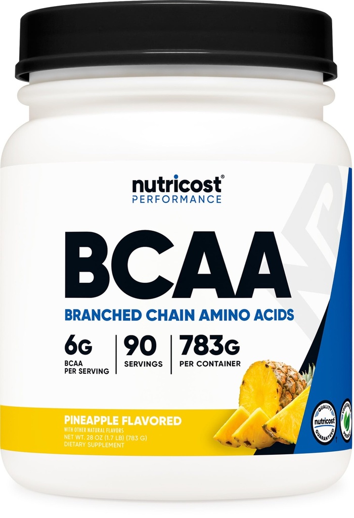 Nutricost BCAA pulver (Ananas, 90 Servere) - Optimal 2: 1: 1 Ratio