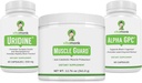 VitaMonk Muscle Guard & Alpha GPC Uridin Stack Bundle, HMB, EAA, D-vitamin, Magnesium & Brain Support for Focus, Clarity, og Muscle Growth