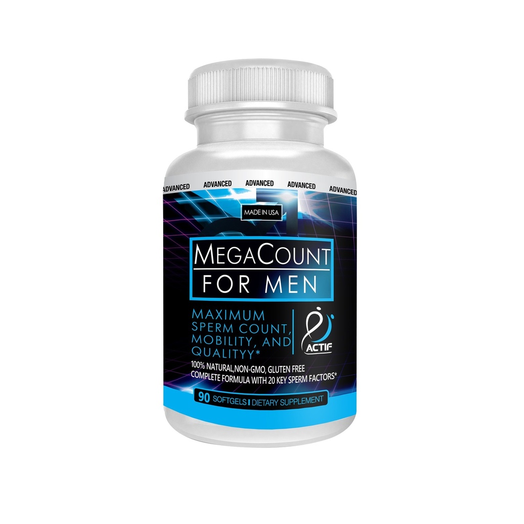Aktivitet MegaCount for mænd - Maksimal Fertilitet Support og Sperm Count Booster, Klinisk bevist at forbedre Sperm Count og motilitet - Non- GMO, Made in USA, 90 Count