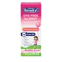 Benadryl Fary- Free Allergy Relief Liquid + 12, 5 mg Diphenhydramin HCl, Antihistamin Allergy Medicine for Kids Hjælper Relieve Runny Næse & Nysen, Bubble Gum Flavor, 4 fl. oz