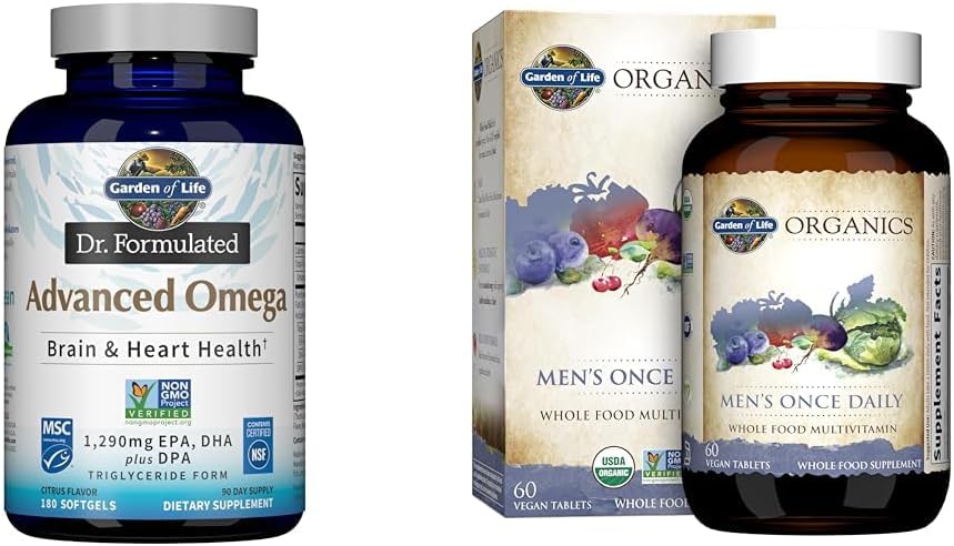 Livets have Omega-3 Fiskeolie 1,290mg + Herreorganisk Multivitamin, 60 tabletter