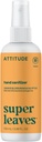 ATTITIDE Hand Sanitizer Spray for voksne og børn, EWG Verified, Kills Bacteria and Germs, Vegan, Orange Blossom & Eucalyptus, 3.38 Fl Oz (Spray Flaske)
