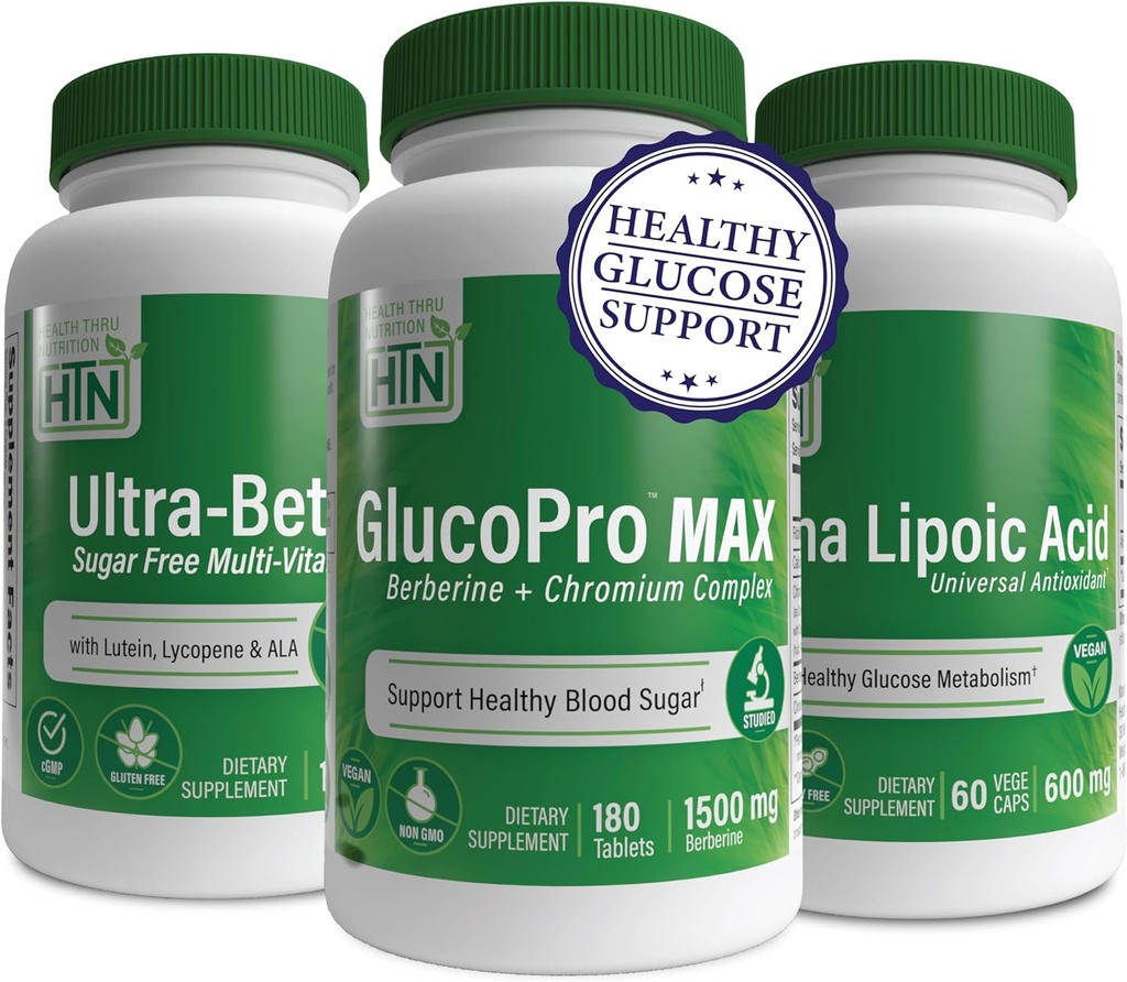 Sund Glucose Metabolisme Booster Pack Featuring GlucoPro Max, Alpha Lipoic Acid & Ultra- Betic MultiVitamin