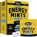 Viter Energy Koffein Mints 80mg Extra Strength - 90 stykker kaffe med B-vitaminer. Sugar Free Vegan Breature Mint. Energize Nootrop Focus Booster for Hurtig Alerness (Wintergreen Flavor, 30 Pack)