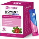 OMOGS Kvinder Probiotiske, 120- Billion- CFU 'er, 18 Strops, med 3 Prebiotika og Cranberry Extract, Hjælp til immunbooster, fordøjelsessygdomme, Gut Sundhed og Vaginal Sundhed