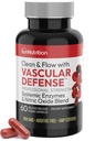 Nattokinase Supplement Nitrooxide Kapsler Beet Root Extract høj potens Lumbrokinase & Bromelain Systemiske enzymer Nitrooxide Blend Clean & Flow Vaskulære Defense 60 Caps 30 Serveringer