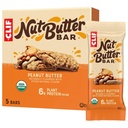 CLIF Nut Butter Bar - Peanut Butter - Fyldte energibarer - Non-GMO - USDA Organic - Plant- baseret - Lav glycemisk - 1,76 oz. (5 Pack)