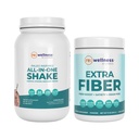 Reignite Wellness by JJ Virgin Chocolate Paleo All- in- One Shake and Extra Fiber Powder Supplement