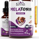 Hund Melatonin - Melatonin til hunde - Hundesøvn støtte - Søvnstøtte til hunde - Melatonin til hunde søvn - Hund Calming - Calming til hunde - Hund Calming Treatings - Hund Angst Relief - 1 fl oz: Bacon Flavor