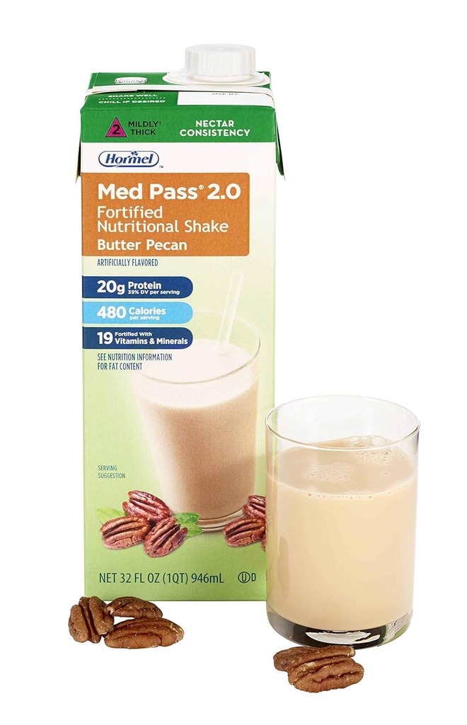 Med Pass 2.0 Butter Pecan Flavor 32 oz. Box klar til brug, 46463 - Solgt af: pakke med en