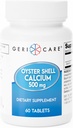 Gericare Oyster Shell Calcium 500 mg, Knoglehygiejne, ernæringstilskud, 60 greve (pakning med 1)