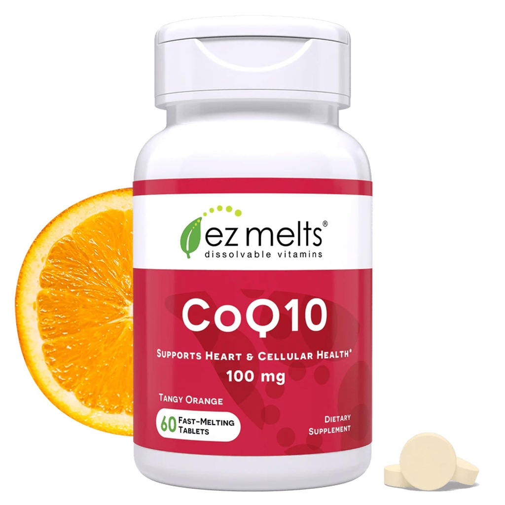 EZ smelter opløselig CoQ10 Supplement 100 mg, sukkerfri, 2-måneders forsyning - 1 pakke