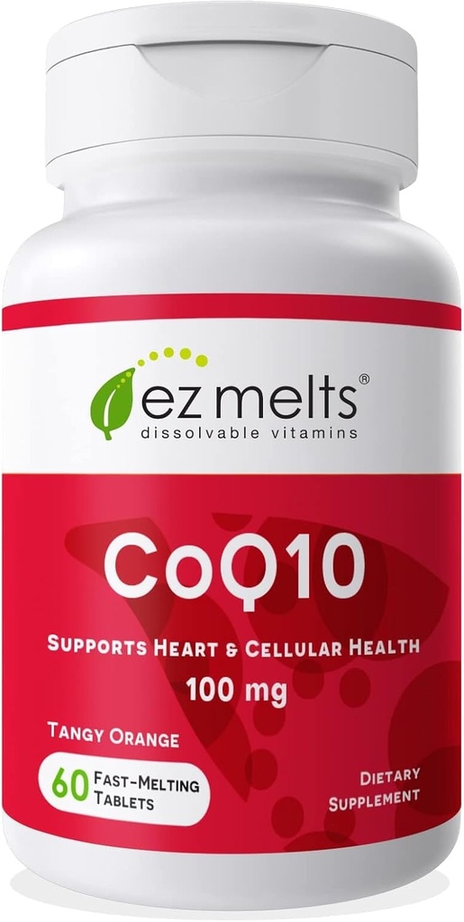 EZ smelter opløselig CoQ10 Supplement 100 mg, sukkerfri, 2-måneders forsyning - 1 pakke