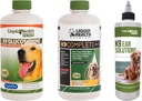 LIQUIDHealth Kæledyr K9 Glucosamin Hip & Joint Formel, K9 Ear Vask Rengøring løsning, & K9 Komplet 8-in-1 hund Multivitamin - Pet Vitamin Bundle til fælles sundhed, mobilitet, immunforsvar - Made in USA