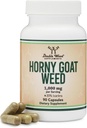 Horny Goat Weed for mænd og kvinder - Ingen Fillers (Max Strength Epimedium Std. to 20% Icariins) 1.000mg per Serving, 90 Kapsler (Male Enhancing Supplement) med Double Wood