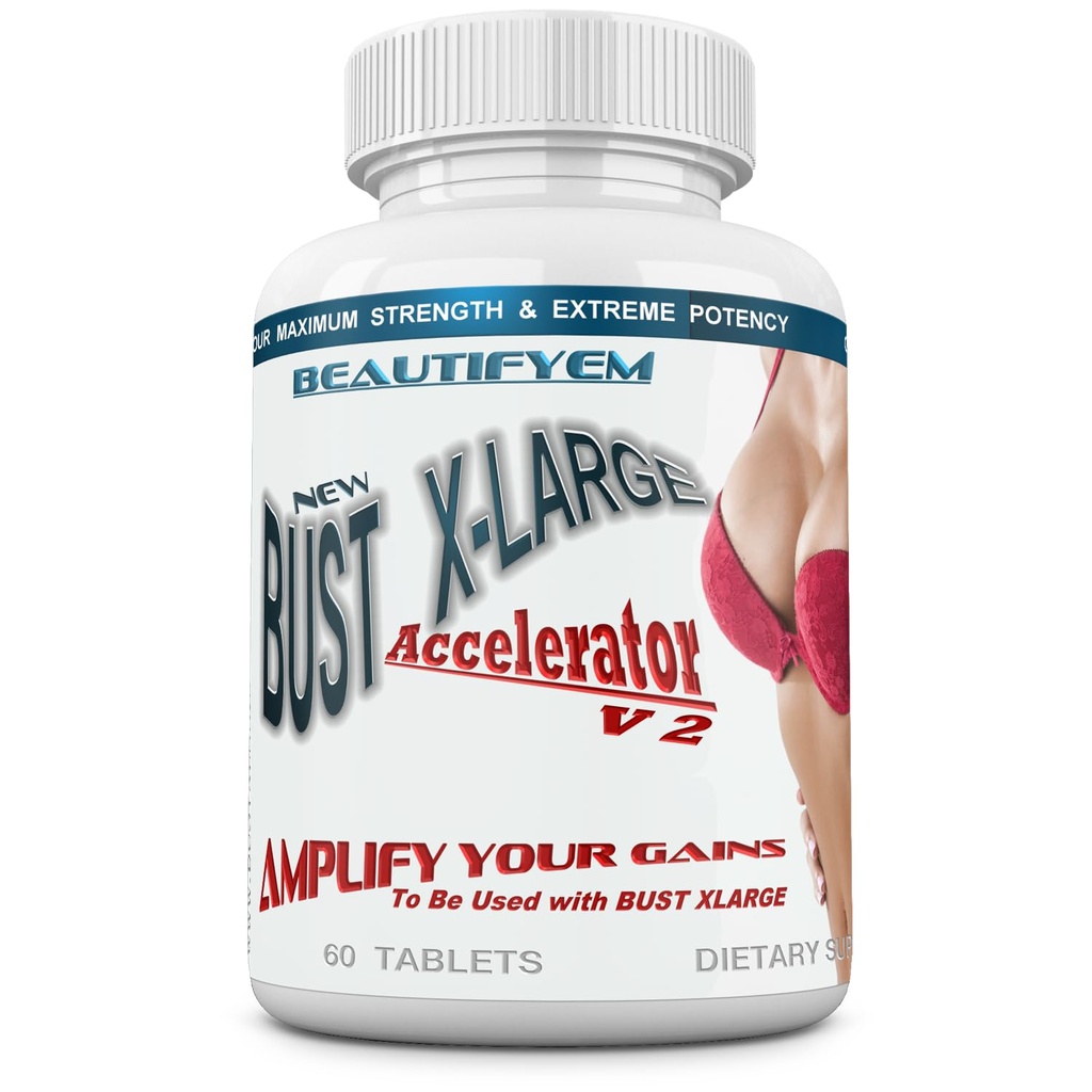 Bust X- Large Accelerator til brug med Bust X- Large til hurtigere og større gevinster. Naturlig Brystforstørrelse, Bust Enhancement - Få større, Fuller, Firmer større Bryster. 60 tabletter.