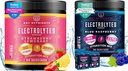 KEY NETRIENSER Elektrolyter Powder Ultimate Hydration & Wellness Bundle - Juicy Strawberry Lemonade & Sweet Blue Raspberry Electrolyte Powders - Zero Sugar, Keto- Friendly, 90 Servering hver