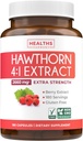 Super potent Hawthorn Berry Extract Kapsler - Hawthorn Berry supplement Lavet af ekstra styrke Koncentrat til støtte hjerte og fordøjelse - Vegan Non- GMO & Gluten Free (6 måneder Tilgang)