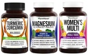 FarmHaven Magnesium + Multivitamin til kvinder + gurkemeje med BioPerine Black Pepper
