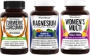 FarmHaven Magnesium + Multivitamin til kvinder + gurkemeje med BioPerine Black Pepper