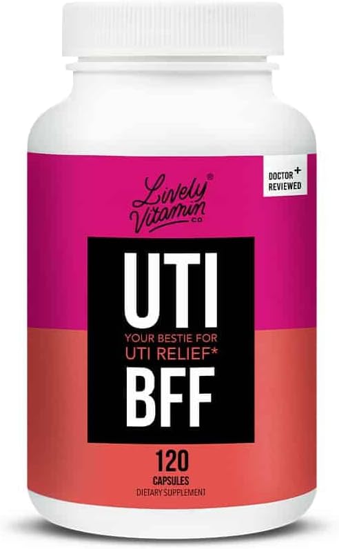 LIVELY VITAMIN CO. UTBye - Bladder and Prostate Health - Infections - Urinary Tract - UTI - Cranberry Extract - Holy Basil - Green Tea - Parsley - D-Mannose - for Men and Women - 90 Capsules