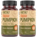 DEVA Nutrition Vegan Pumpkin Seed Oil 500 mg, Cold- Pressed & Uraffineret - 90 kapsler