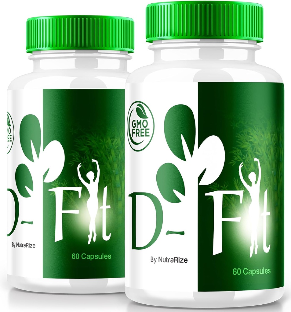 (2 Pack) D- Fit kapsler, Alle naturlige D Fit Formel for sundhed og fitness, Premium Keto støtte til at opnå krop og fitness mål, Keto vægttab supplement, DFit Detox piller anmeldelser (120 kapsler)