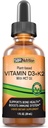 Vegansk D3-vitamin + K2 (MK-7) Flydende dråber med MCT Oil, pebermynte Flavor, Hjælper støtte stærke knogler og sundt hjerte