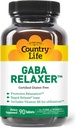 Country Life GABA Relaxer - 90 tabletter - 124; Rapid Release Formel for afslapning, Stress & Sleep Support; 124; Med GABA, Aminosyrer & B Vitaminer - 124; Certified Vegan, Gluten- Free, Non- GMO