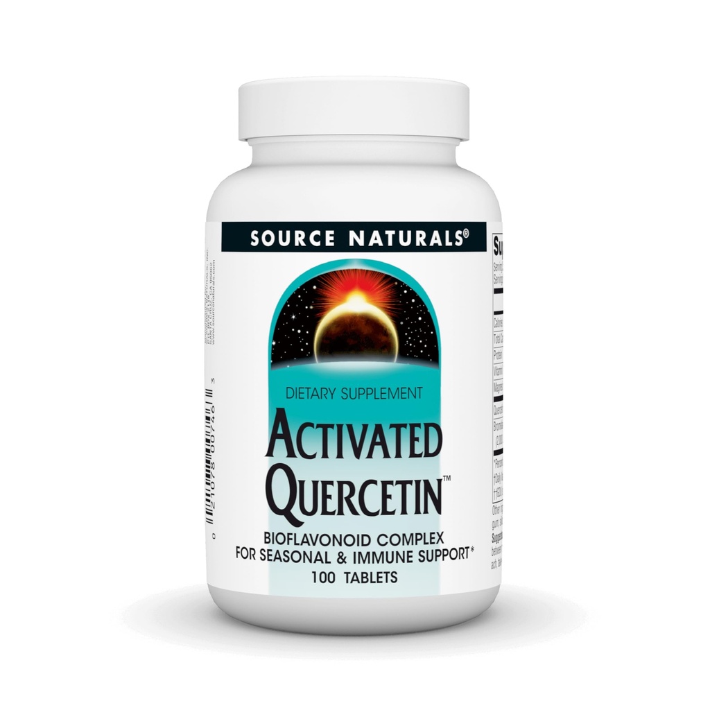 Kilde Naturals Aktiveret Quercetin - Plant- Derived Bioflavonoid Complex - Sæson- & immunforsvar - 100 Vegetarisk Friendly Tablets
