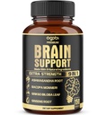 agobi 9in1 Brain Support Supplement - Blended with Ashwagandha, Panax Ginseng, Gotu Kola, Ginkgo Biloba, Black Pepper & Mere - Nøjagtighed, fokus, hukommelse og energi booster - 150 kapsler til 5 måneder